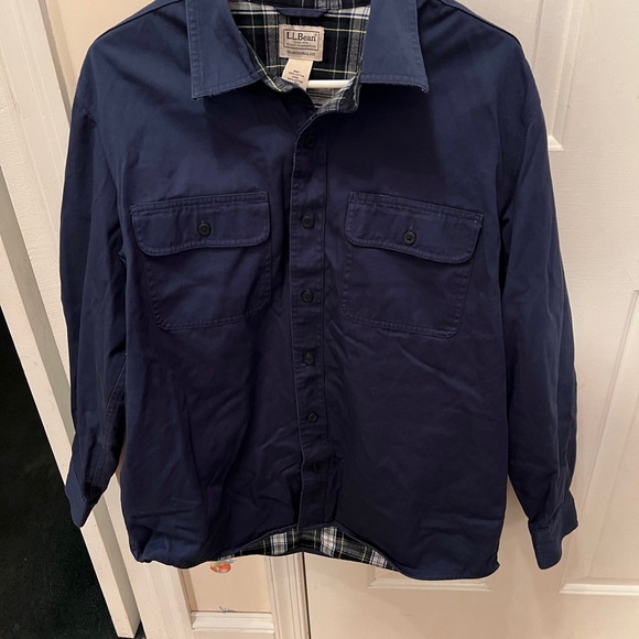 L.L. Bean Men’s Lined Hurricane Shirt Jacket - Picture 2 of 6